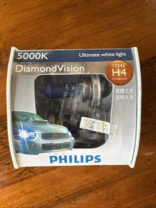 2 X Philips H4 12V 60/55w Diamond Vision 5000K Headlight Globes - Picture 1 of 7