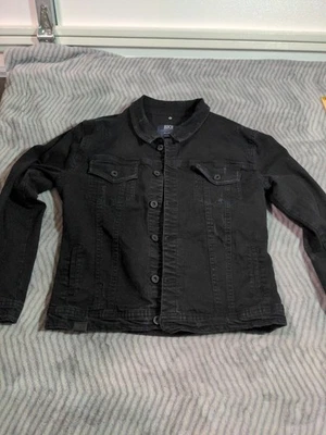 Chaqueta BKE Demin Distressed Hombre XL Negra Excelente Estado  Foto 1 de 4