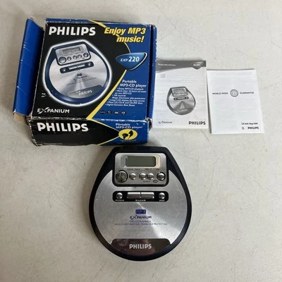 CD player portátil Philips EXP220 Expanium Discman com caixa original - Imagem 1 de 4