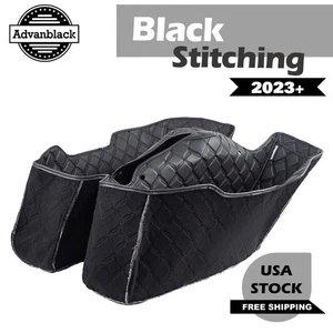 Saddlebag Liners Black Stitching Fits 24+ Street Road Glide & 2023+ CVO Model - Bild 1 von 10