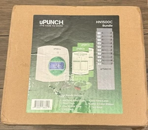 uPunch HN1500C Punch-to-Pay Time Clock Bundle with Cards, Card Rack and Keys - Picture 1 of 19