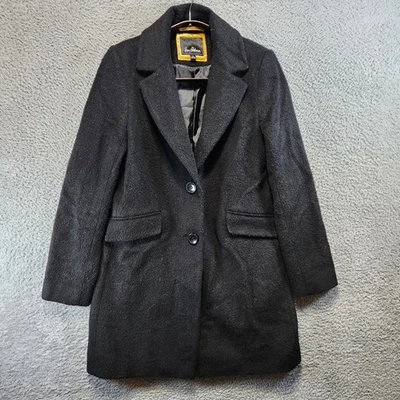 Женское однобортное пальто Sam Edelman из черной шерстяной смеси размер M с уютными карманами - Изображение 1 из 4