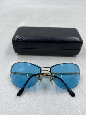 Gafas de sol Versace doradas azules cuadradas para mujer Foto 1 de 4