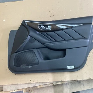 2014-2020 INFINITI Q50 Front RIGHT passenger INTERIOR DOOR PANEL BLACK OEM - Picture 1 of 19