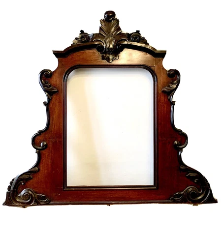 Large 19th C Carved Wood Frame / Mirror Cover
