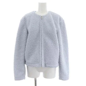 Theory 23AW Jersey Fleece Easy Fleece Zip Jacket No Collar Boucle S Light Blue - Picture 1 of 8