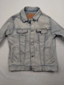 Levis Jean Denim Trucker Youth Tag L 12-13 Jacket Cowboy Western Blue light wash - Picture 1 of 11