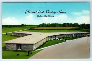 Vintage Postcard Pleasant Rest Nursing Home Collinsville IL Illinois - Picture 1 of 2