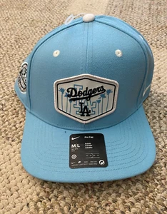 MLB LA Dodgers Nike Pro Cap Hat Snap Back Adjustment NB09-4RE-LD Blue Men's M/L - Picture 1 of 4