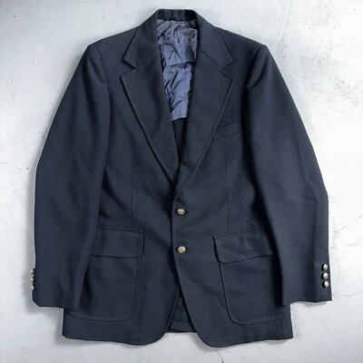 Kingsridge Blazer Mens 40 Blue Vintage Sport Coat Suit Jacket Union USA 1970s - Image 1 of 4