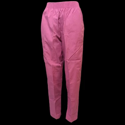 NWOT Top Line Womens Elastic Waist 5 Pocket Bubble Gum Pink Medical Scrub Pants - Image 1 of 4