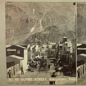 Foto Stereoview Charles Weitfle n.181 Alpine Street Georgetown Colorado - Foto 1 di 8