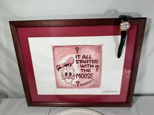 Disney Acuarela Christian Monte DISNEY RELOJ Artista Arte con Reloj Pato Donald - Imagen 1 de 6