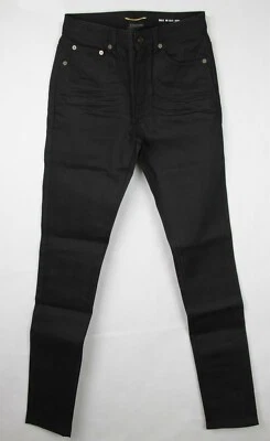 Calça elástica skinny feminina Saint Laurent preta de algodão 28 510141 1080 - Imagem 1 de 4