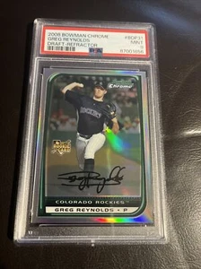 2008 Bowman Chrome Draft Prospect Refractor Greg Reynolds #BDP31 PSA 9, Pop 1 - Picture 1 of 2
