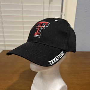 Vintage Texas Tech Raiders Hat Men Strap Back Black Dad Cap Twins Enterprise NWT - Picture 1 of 7
