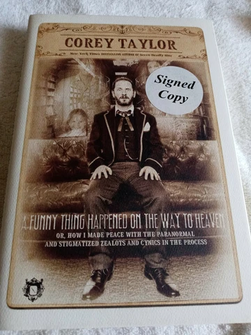 Corey Taylor signed book A Funny Thing Happened On The Way To Heaven Cover