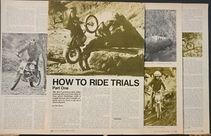 1974 How to Ride Trials Part 1 Original Motorcycle Print article - Picture 1 of 1