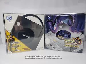 2PCS BOX PROTECTOR FOR NINTENDO GAMECUBE CONSOLE CLEAR PLASTIC CASE - Bild 1 von 4
