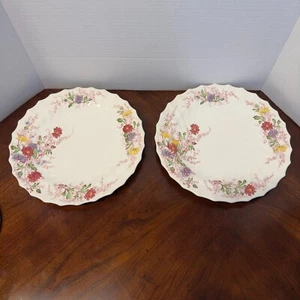 2 Salad Plates Vintage Spode FAIRY DELL Copeland England Floral Cottage Core - Picture 1 of 8