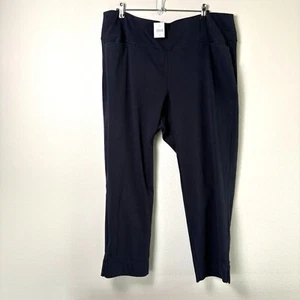 Pantalone jeans J Jill Wearever maglia liscia taglia 3X blu navy elasticizzato tasca nuovo con etichette - Foto 1 di 14