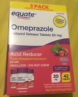 Equate Omeprazole Delayed Release Coated Tablets 20 mg, Wildberry Mint, 42 Ct