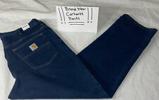Carhartt 386-83 Size 38x32 Relaxed Fit BLUE WORK JEANS PANTS J125