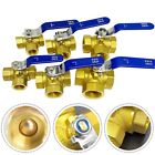 Nickel Plated Brass 3 Way Ball Valve for Water Oil and Gas with Fixed Structure