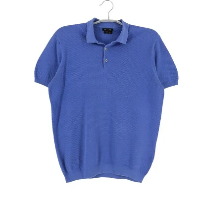 Camiseta MASSIMO DUTTI Slim Azul Cuello Polo Hombre Talla M Foto 1 de 4