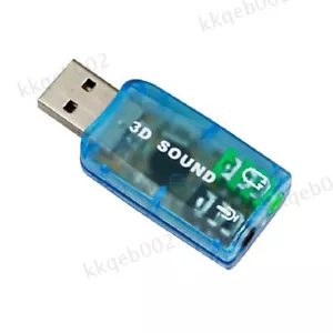 Audio Speaker Usb 2.0 To 3.5mm Mic Headphone Jack Stereo Headset 3d Sound Card - Picture 1 of 7
