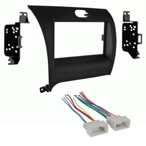 Aftermarket Double Din Radio Install Dash Kit & Wires for Forte Car Stereo Mount - Picture 1 of 4