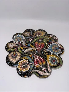 Remache de arte de cerámica turca Iznik tradicional de colección resistente al calor ~ real - Imagen 1 de 5