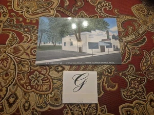 Greenbrier Hotel Anzeige & weiße Schwefelquellen WV Terrasse Restaurant Postkarte Lot - Bild 1 von 2