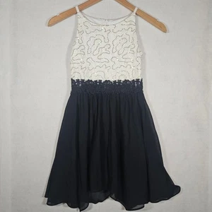 BCX Girl Black and White Swing Dress with Sequins size 7 - Picture 1 of 5