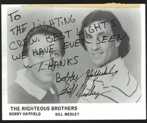 THE RIGHTEOUS BROTHERS Signed Auto Autographed 8x10 Photo ~  Big Inscription - Picture 1 of 1