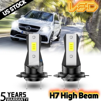 H7 LED Headlight High Beam White 6000K For Mercedes-Benz GLE63 AMG S 2016-2019 Foto 1 de 4