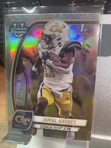 Jamal Haynes 2024 Bowman Chrome U 1st Refractor Silver Georgia Tech - Bild 1 von 1