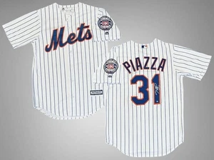 Parche majestuoso del Salón de la Fama de la camiseta firmada por Mike Piazza + certificado de autenticidad Steiner - Imagen 1 de 8