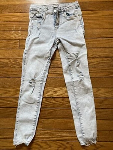 Zara Denim Collection Jeans Kid’s 10 (140cm) Wash Stretch Skinny Jeans - Picture 1 of 4