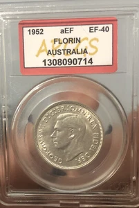 Australian 1952 Florin 2/- King George V l excellent coin EF. - Picture 1 of 2
