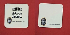 Gaffel Höflich kommt weiter Brauerei Bierdeckel Coaster Beermat - Picture 1 of 1