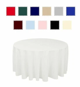 12 CONFEZIONI TOVAGLIA ROTONDA 120" pollici FESTA MATRIMONIO 25 colori 5' piedi copritavolo USA - Foto 1 di 24
