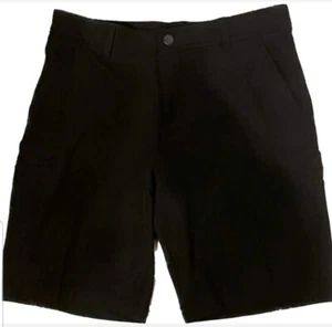 BLACK Performance QUICK DRY-Wicking-Stretch size 34" Mens Shorts 10.5 inseam - Picture 1 of 2
