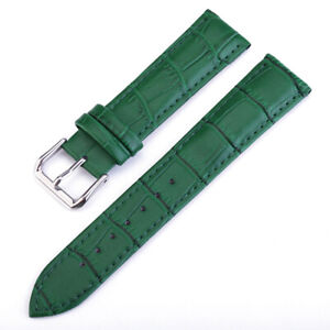 Crocodile Grain Pattern Leather Band 10mm 12-18mm 17 19 20 22mm 24mm Watch Strap