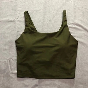 Old Navy Active Sport Bra Women's Large Basic Athleisure Gym Normcore Green Top - Afbeelding 1 van 6