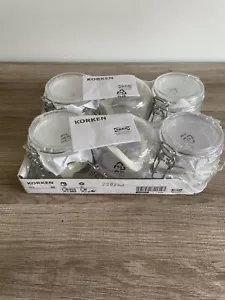 IKEA KORKEN Spice Jar Lids Storage Containers Glass/Aluminium 7cm 2 Packs of 3 - Picture 1 of 6