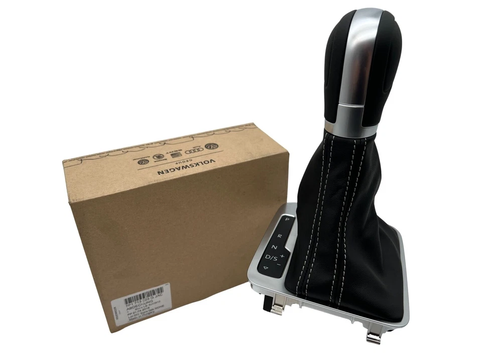 Original VW Gear Knob Cover Touareg 7P Gear Bag Leather Black Automatic - Image 1 of 4