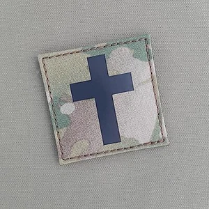 Kruzifix 3x3 Multicam IR Jesus Christus Christliche Moral Tactical Patch - Bild 1 von 2