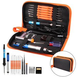 Soldering Iron Kit Electrical Welding Tool Gun Set Solder Station Tip Tweezer