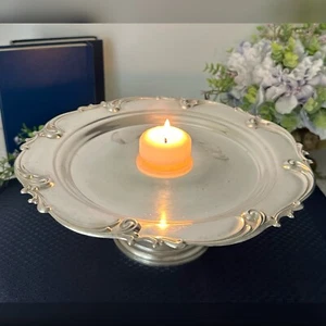 Sterling Compote Bowl Sterling Silver Pedestal Dish Centerpiece Cake Stand - Picture 1 of 14